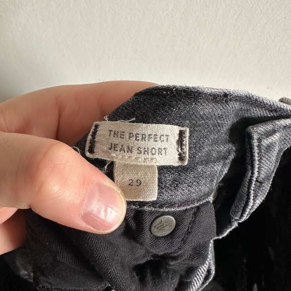 Madewell Washed Black Rolled Cuffed ‘The Perfect Jean Short’ Denim Shorts - Picture 4 of 6